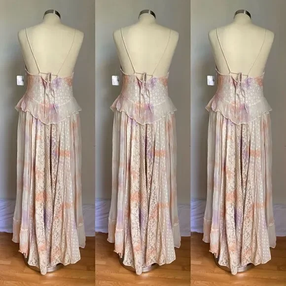 💯 FREE PEOPLE Washed Ashore Maxi Dress - Picture 9 of 9